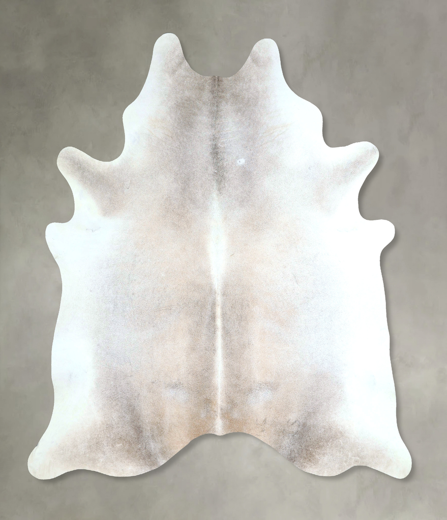 Grey with Beige X-Large Brazilian Cowhide Rug 7'2"H x 6'6"W #A48769 by Hudson Hides
