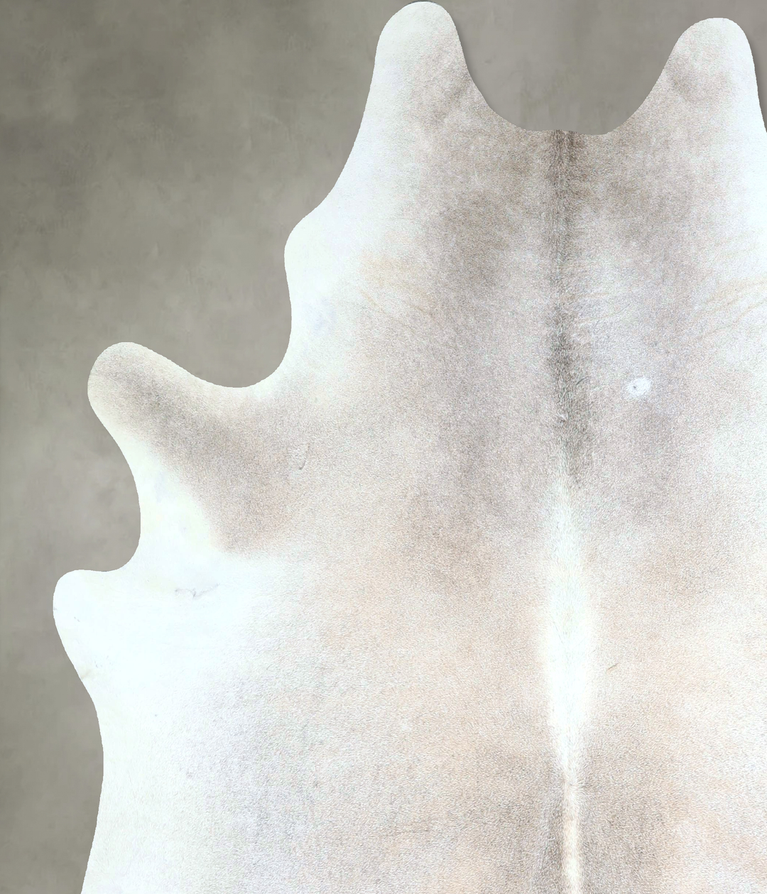 Grey with Beige X-Large Brazilian Cowhide Rug 7'2"H x 6'6"W #A48769 by