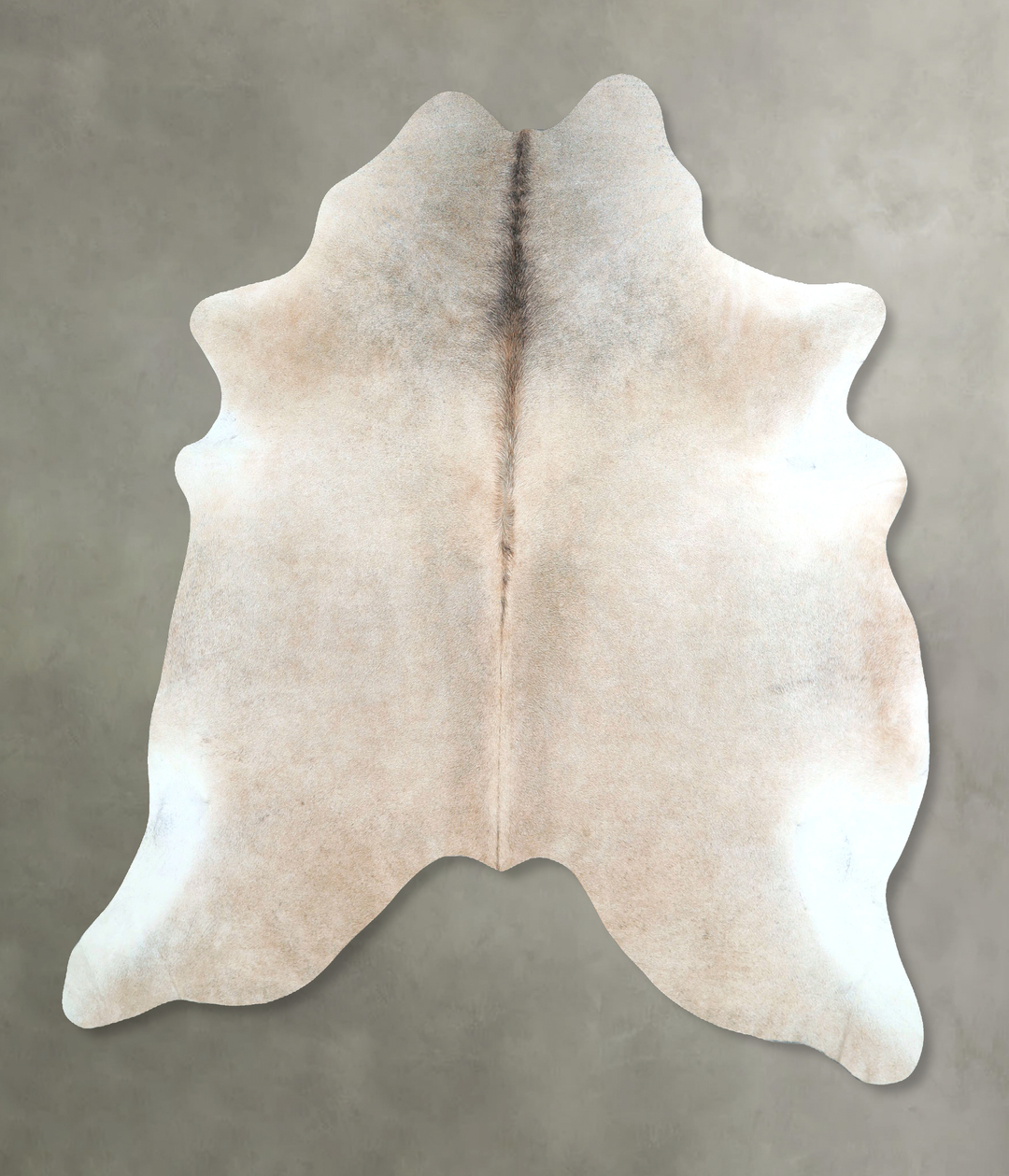 Grey with Beige X-Large Brazilian Cowhide Rug 7'1"H x 6'8"W #A48770 by