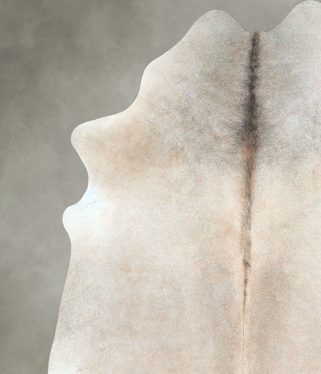 Grey with Beige X-Large Brazilian Cowhide Rug 7'1"H x 6'8"W #A48770 by