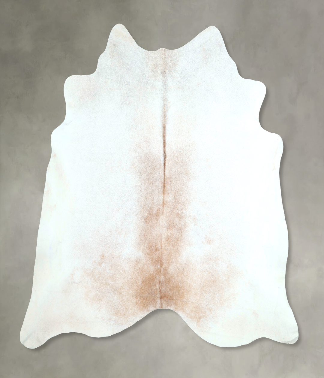 Grey with Beige X-Large Brazilian Cowhide Rug 6'7"H x 7'5"W #A48771 by