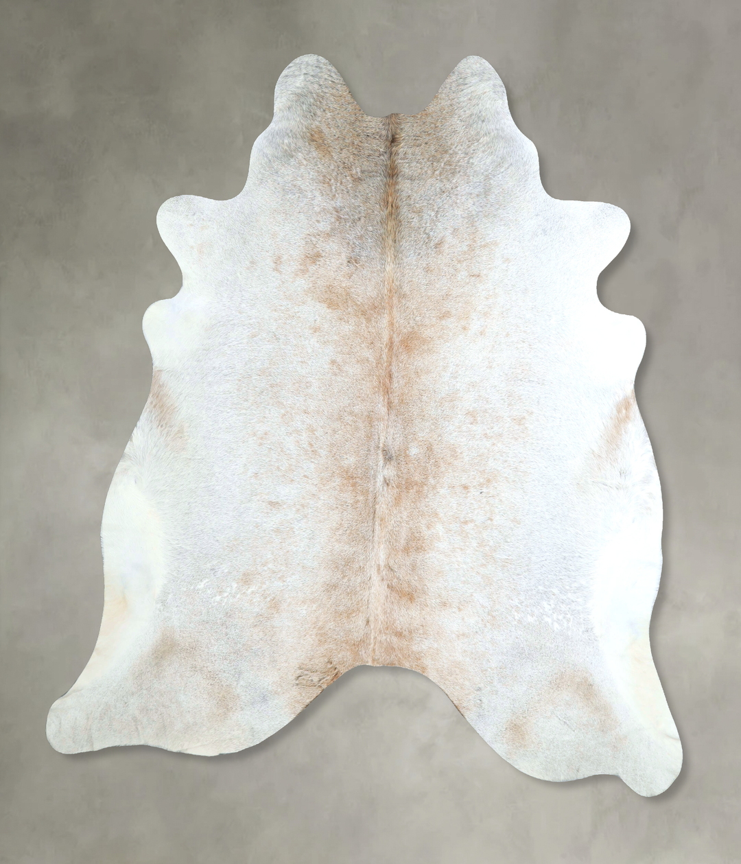 Grey with Beige X-Large Brazilian Cowhide Rug 7'2"H x 6'11"W #A48772 b