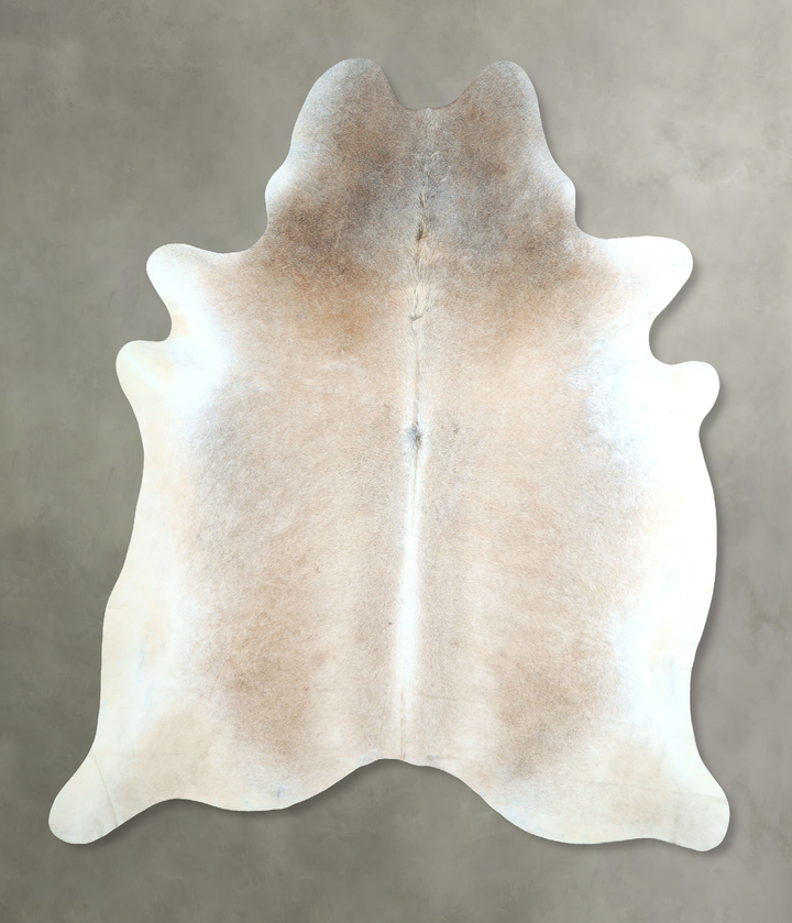 Grey with Beige X-Large Brazilian Cowhide Rug 7'9"H x 6'5"W #A48773 by Hudson Hides