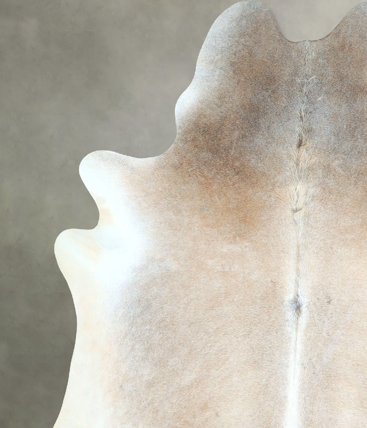 Grey with Beige X-Large Brazilian Cowhide Rug 7'9"H x 6'5"W #A48773 by Hudson Hides