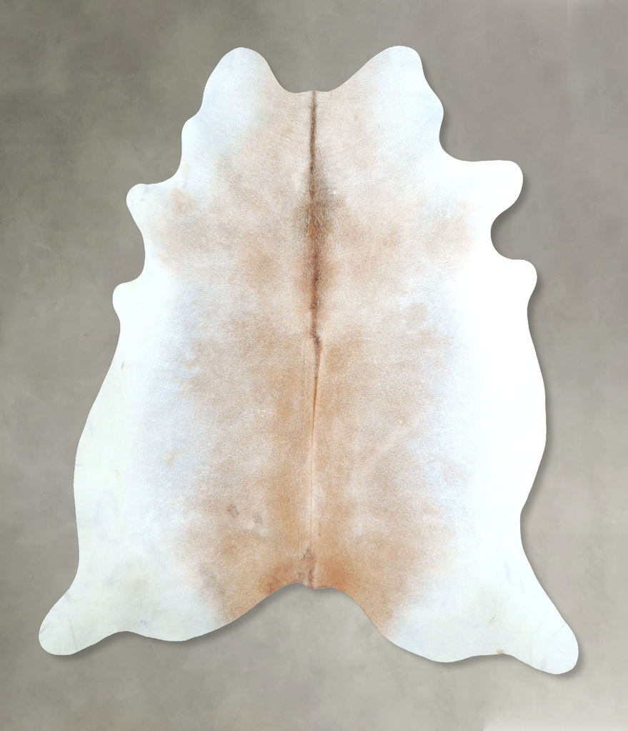 Grey with Beige X-Large Brazilian Cowhide Rug 7'1"H x 6'9"W #A48775 by Hudson Hides