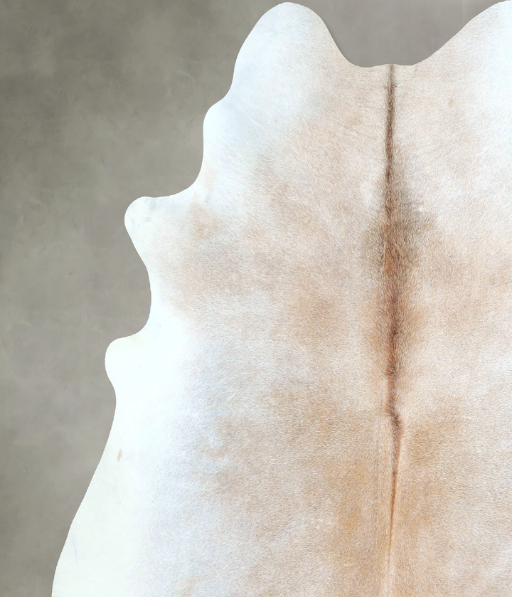 Grey with Beige X-Large Brazilian Cowhide Rug 7'1"H x 6'9"W #A48775 by Hudson Hides