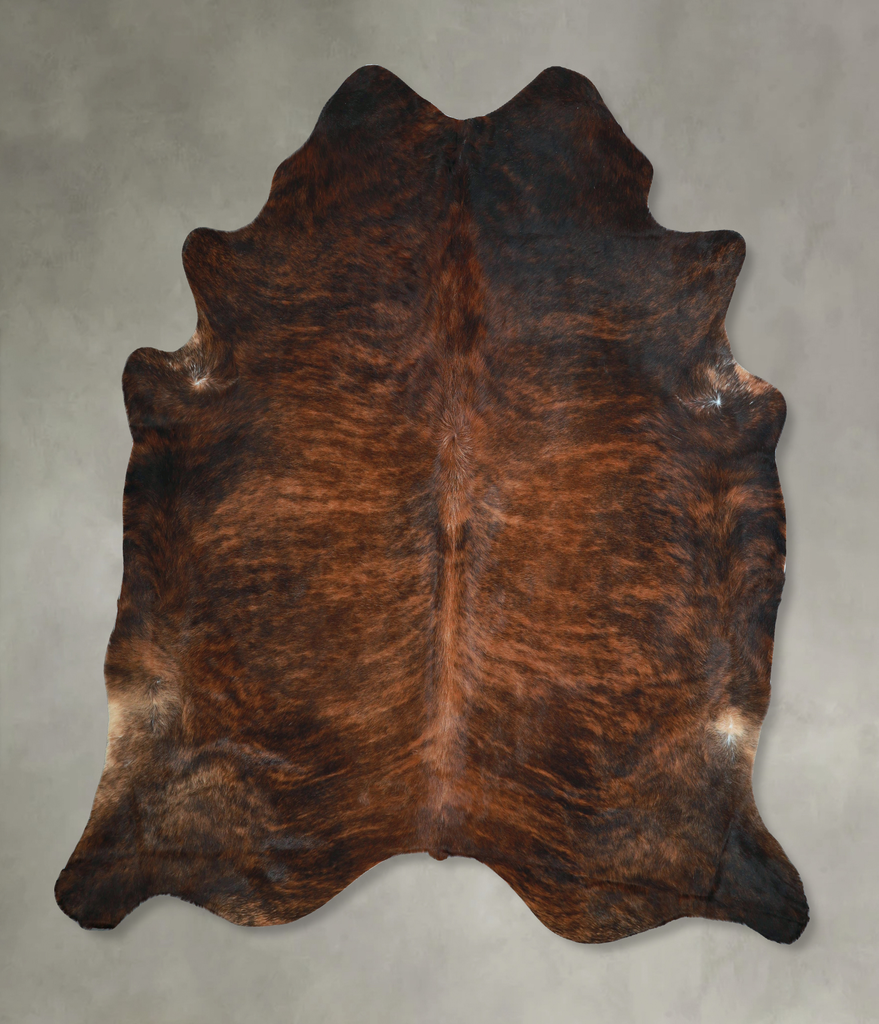 Dark Brindle XX-Large Brazilian Cowhide Rug 7'7"H x 7'2"W #A48781 by Hudson Hides
