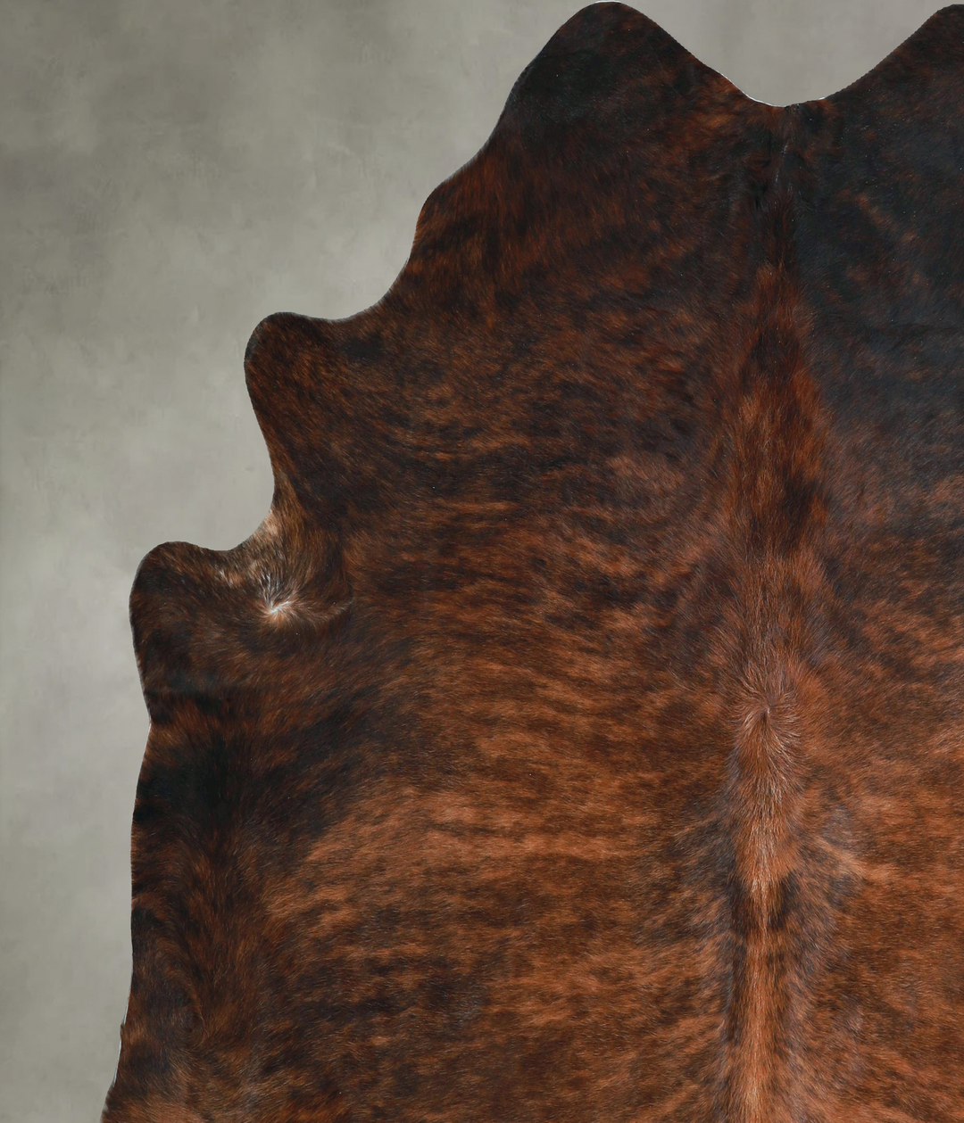Dark Brindle XX-Large Brazilian Cowhide Rug 7'7"H x 7'2"W #A48781 by H