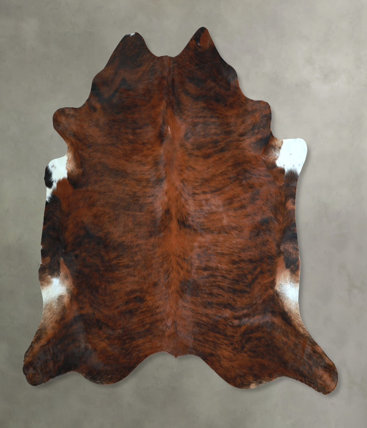 Dark Brindle XX-Large Brazilian Cowhide Rug 7'2"H x 7'1"W #A48782 by Hudson Hides