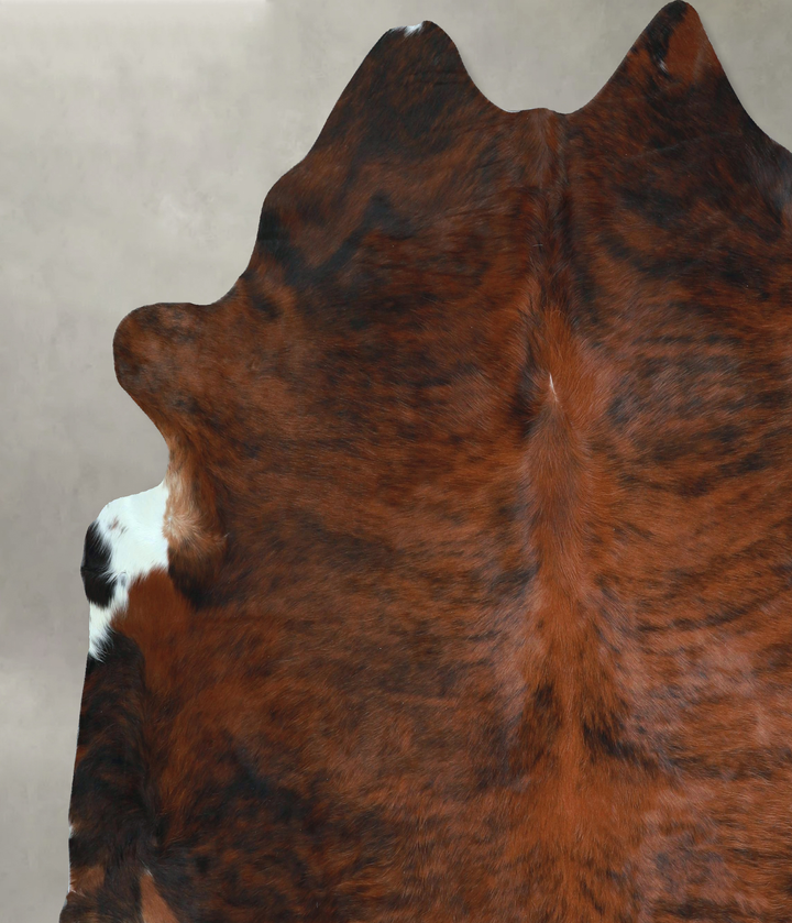 Dark Brindle XX-Large Brazilian Cowhide Rug 7'2"H x 7'1"W #A48782 by Hudson Hides