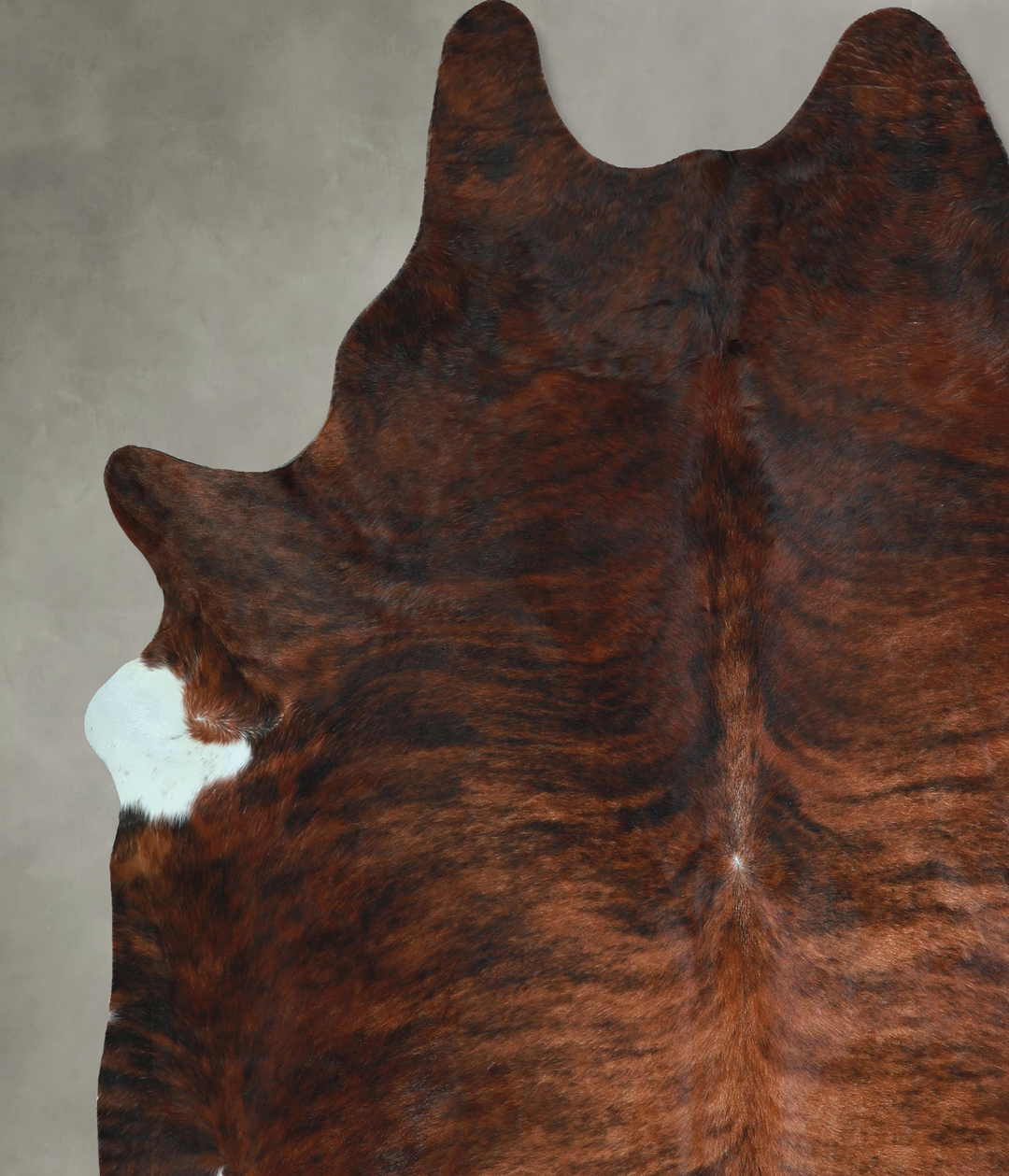 Dark Brindle XX-Large Brazilian Cowhide Rug 8'0"H x 7'3"W #A48783 by H