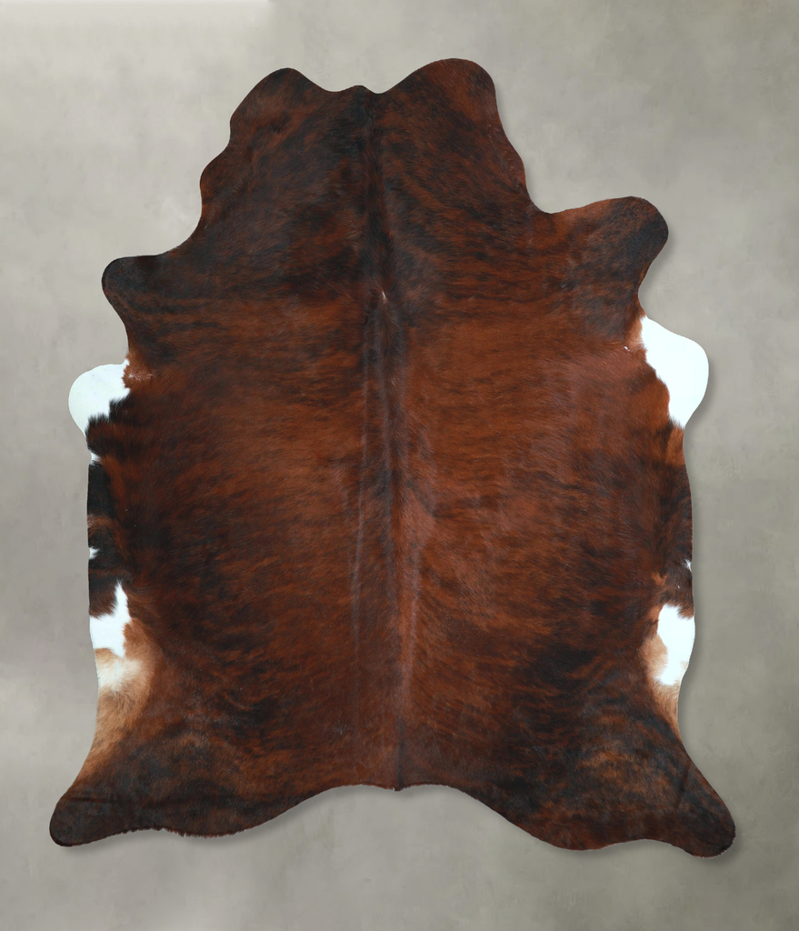 Dark Brindle X-Large Brazilian Cowhide Rug 7'1"H x 6'4"W #A48784 by Hudson Hides