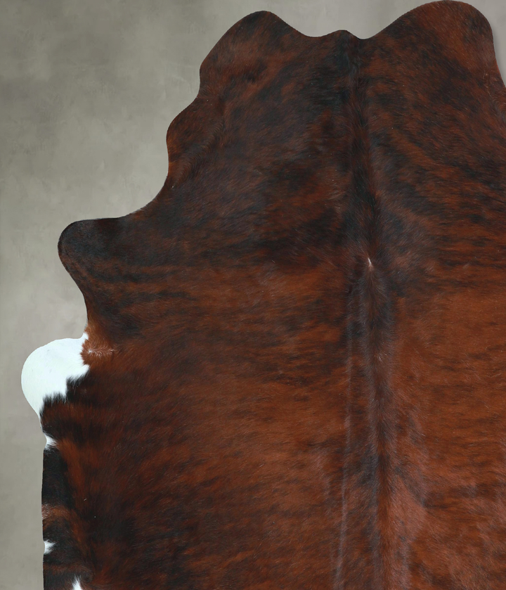 Dark Brindle X-Large Brazilian Cowhide Rug 7'1"H x 6'4"W #A48784 by Hudson Hides