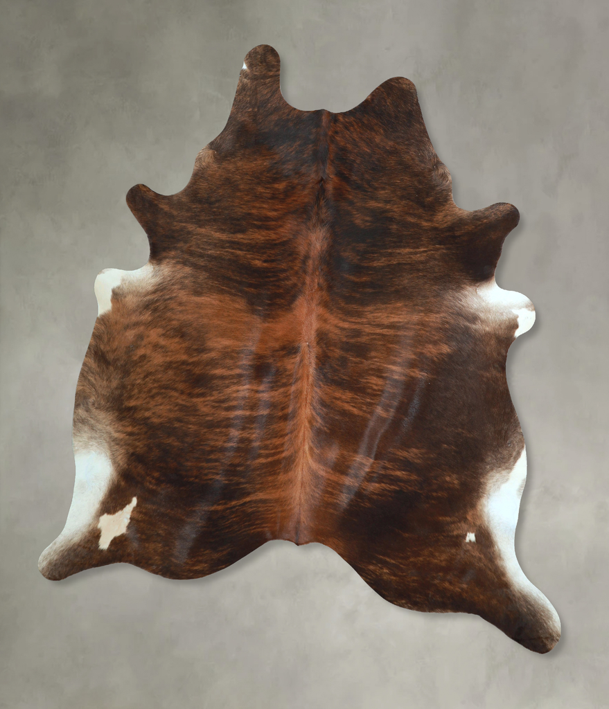Dark Brindle XX-Large Brazilian Cowhide Rug 7'10"H x 6'7"W #A48785 by Hudson Hides
