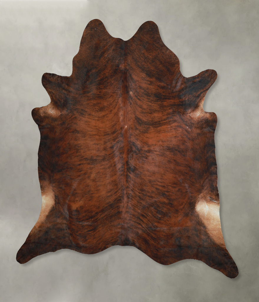 Dark Brindle XX-Large Brazilian Cowhide Rug 8'2"H x 7'10"W #A48791 by Hudson Hides