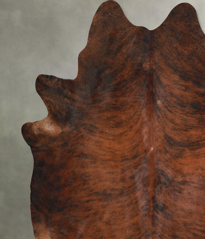 Dark Brindle XX-Large Brazilian Cowhide Rug 8'2"H x 7'10"W #A48791 by Hudson Hides