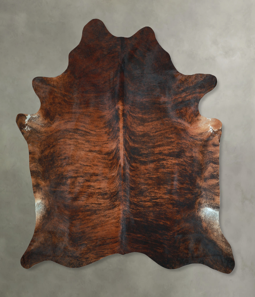 Dark Brindle XX-Large Brazilian Cowhide Rug 7'11"H x 7'3"W #A48792 by Hudson Hides