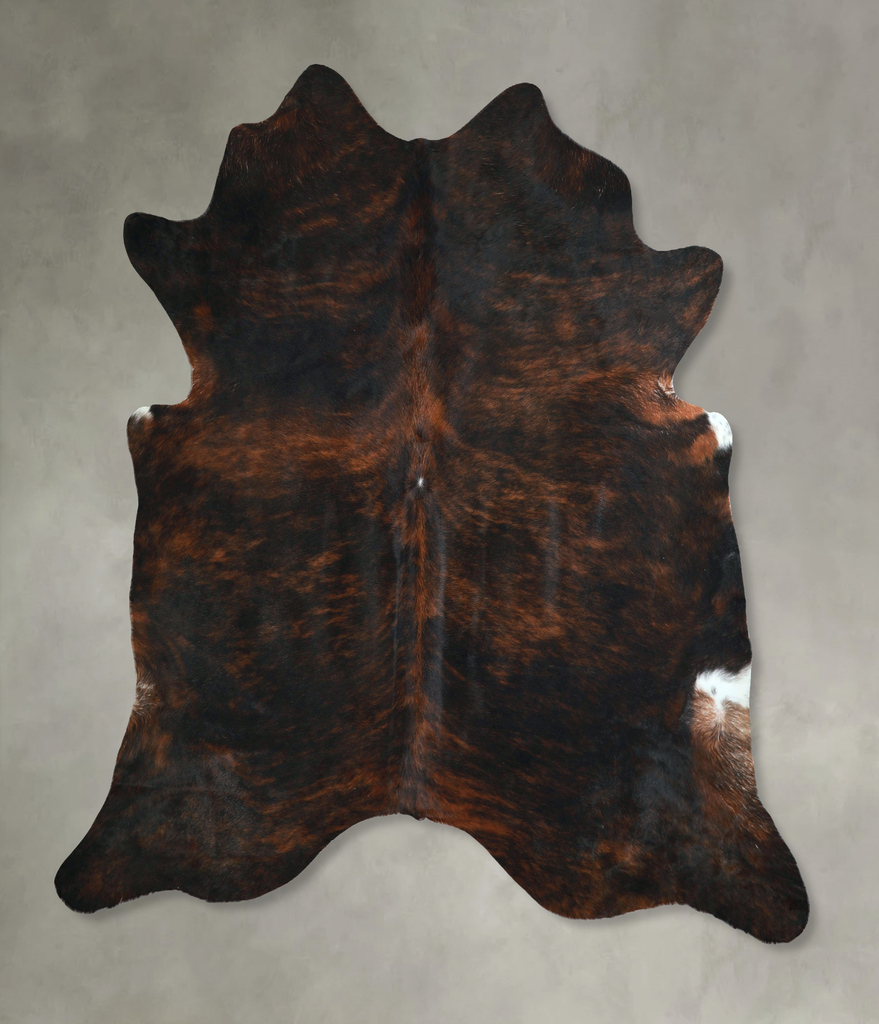 Dark Brindle XX-Large Brazilian Cowhide Rug 7'7"H x 7'7"W #A48793 by Hudson Hides
