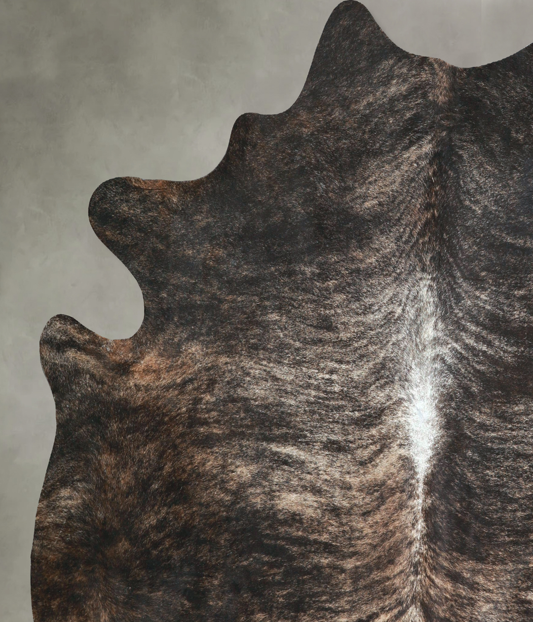 Dark Brindle XX-Large Brazilian Cowhide Rug 7'8"H x 7'1"W #A48795 by H
