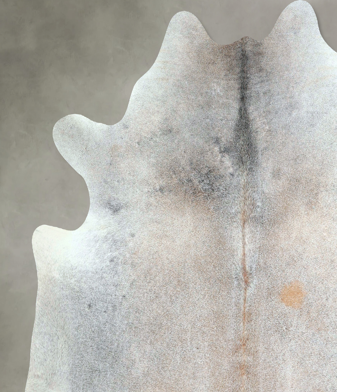 Grey with Beige X-Large Brazilian Cowhide Rug 6'9"H x 6'9"W #A48796 by