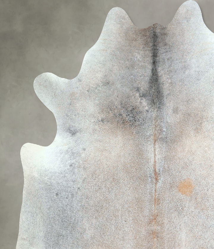 Grey with Beige X-Large Brazilian Cowhide Rug 6'9"H x 6'9"W #A48796 by Hudson Hides