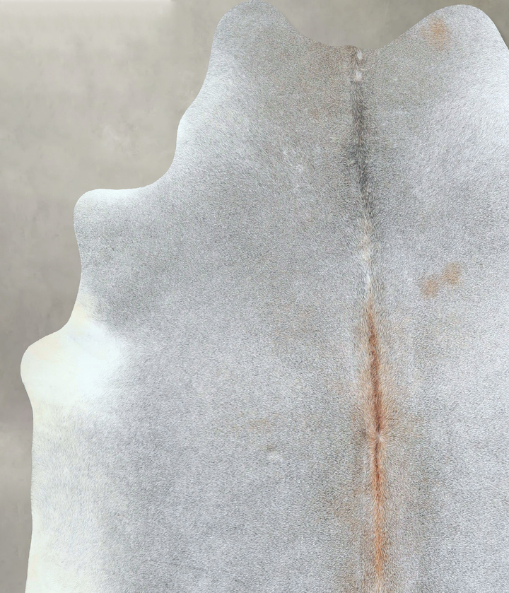 Grey with Beige X-Large Brazilian Cowhide Rug 6'11"H x 6'4"W #A48800 by Hudson Hides