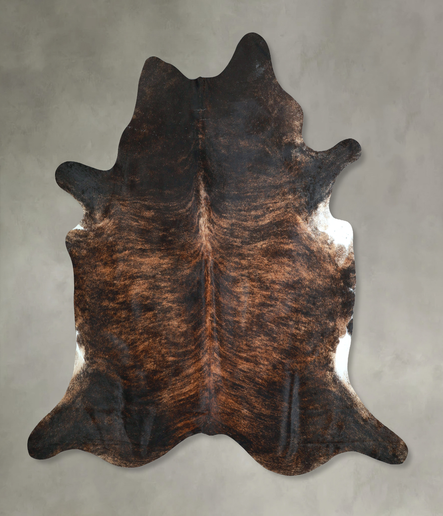Dark Brindle XX-Large Brazilian Cowhide Rug 8'4"H x 7'6"W #A48801 by Hudson Hides