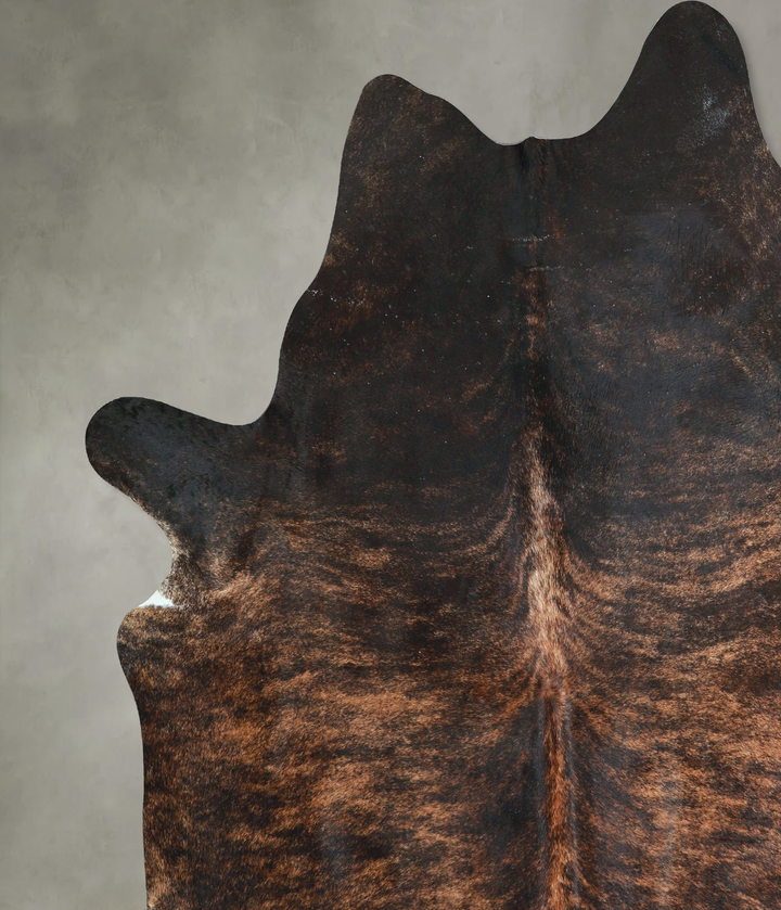 Dark Brindle XX-Large Brazilian Cowhide Rug 8'4"H x 7'6"W #A48801 by Hudson Hides