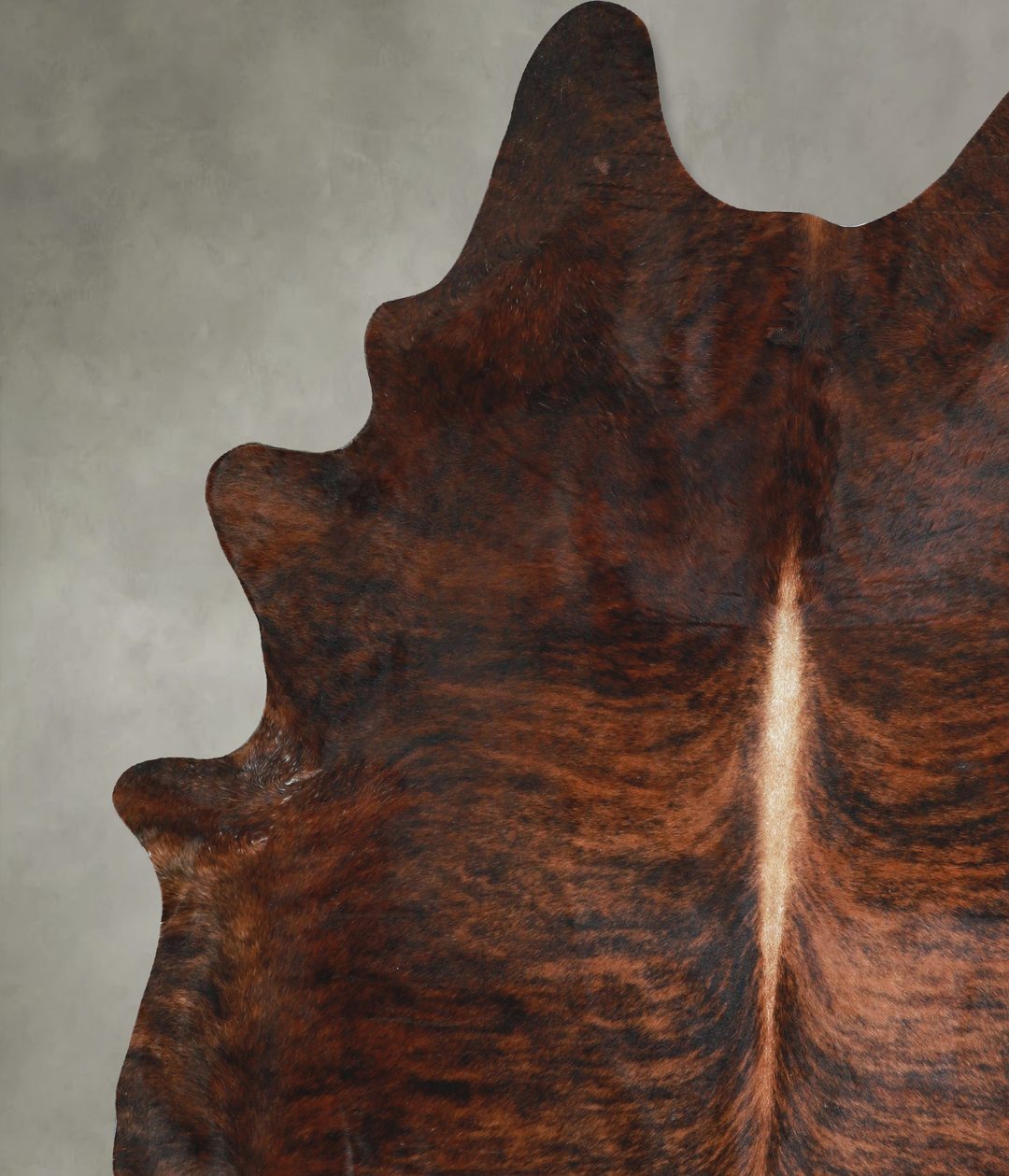 Dark Brindle XX-Large Brazilian Cowhide Rug 8'5"H x 7'2"W #A48804 by H
