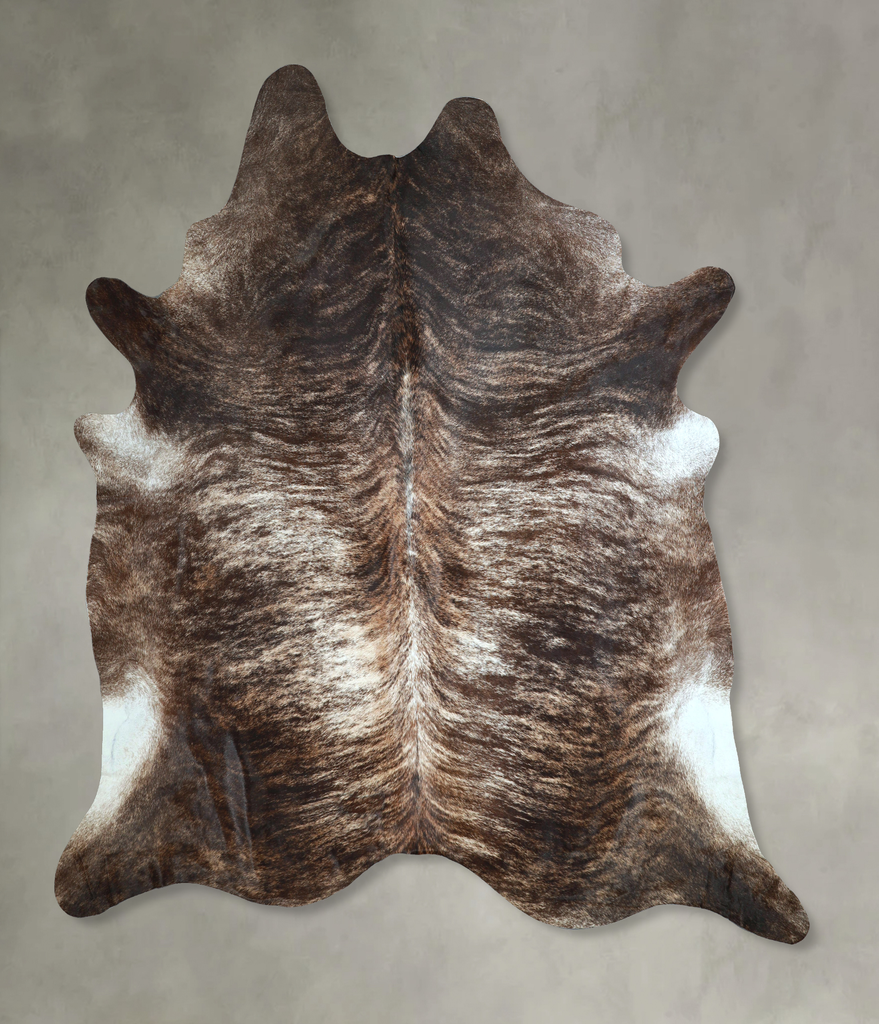 Grey Brindle XX-Large Brazilian Cowhide Rug 8'11"H x 7'10"W #A48805 by Hudson Hides