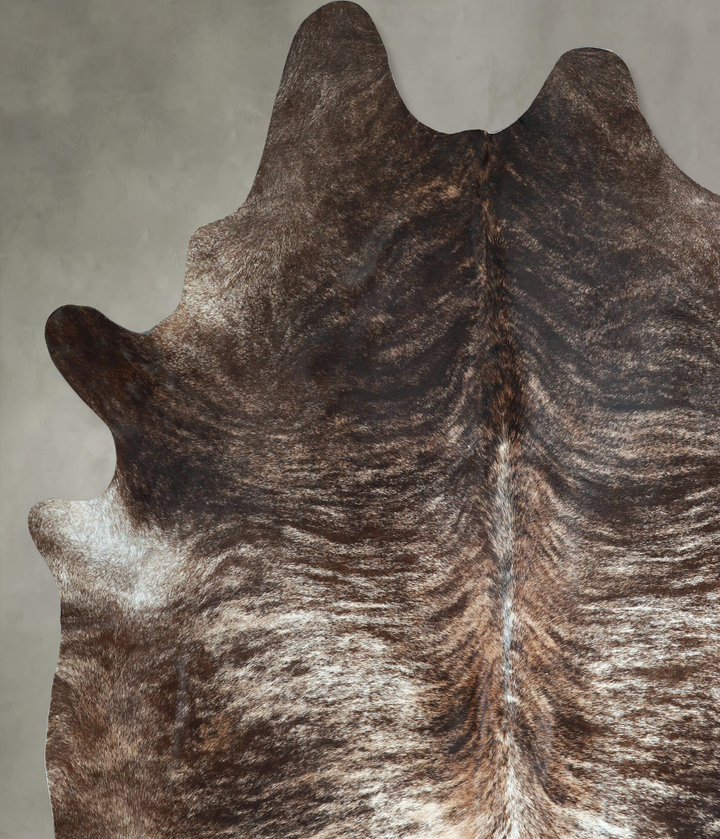 Grey Brindle XX-Large Brazilian Cowhide Rug 8'11"H x 7'10"W #A48805 by Hudson Hides
