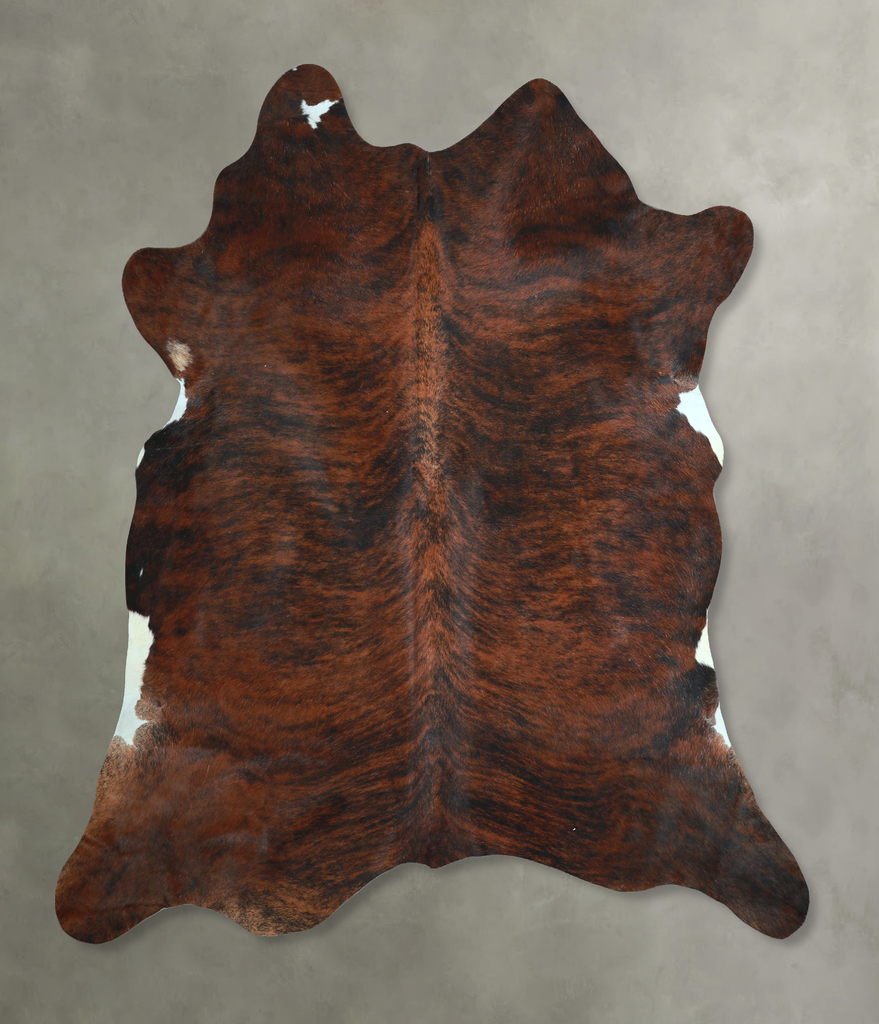 Dark Brindle XX-Large Brazilian Cowhide Rug 7'7"H x 7'1"W #A48806 by Hudson Hides