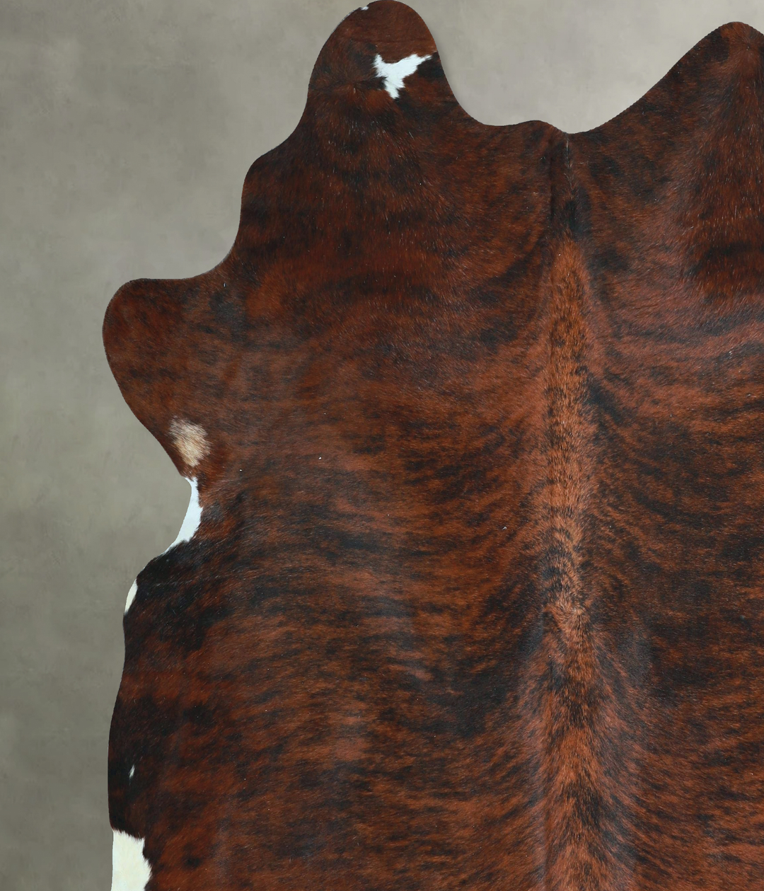 Dark Brindle XX-Large Brazilian Cowhide Rug 7'7"H x 7'1"W #A48806 by H