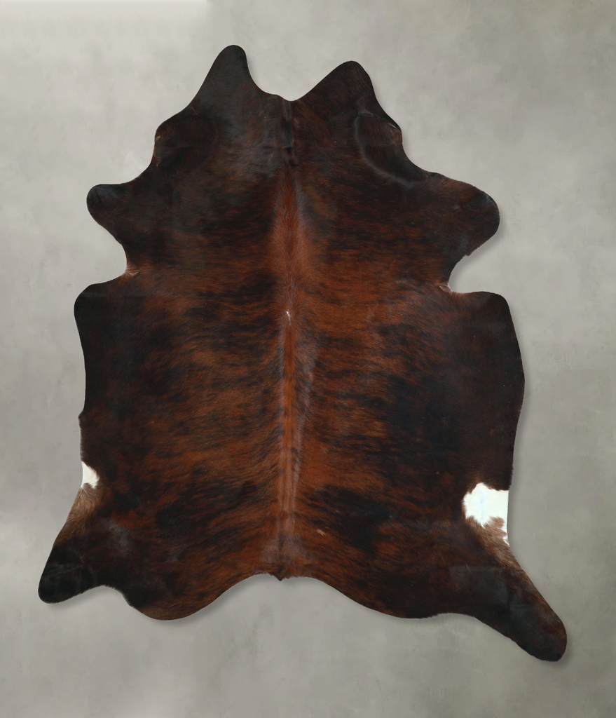 Dark Brindle XX-Large Brazilian Cowhide Rug 7'10"H x 6'11"W #A48807 by Hudson Hides