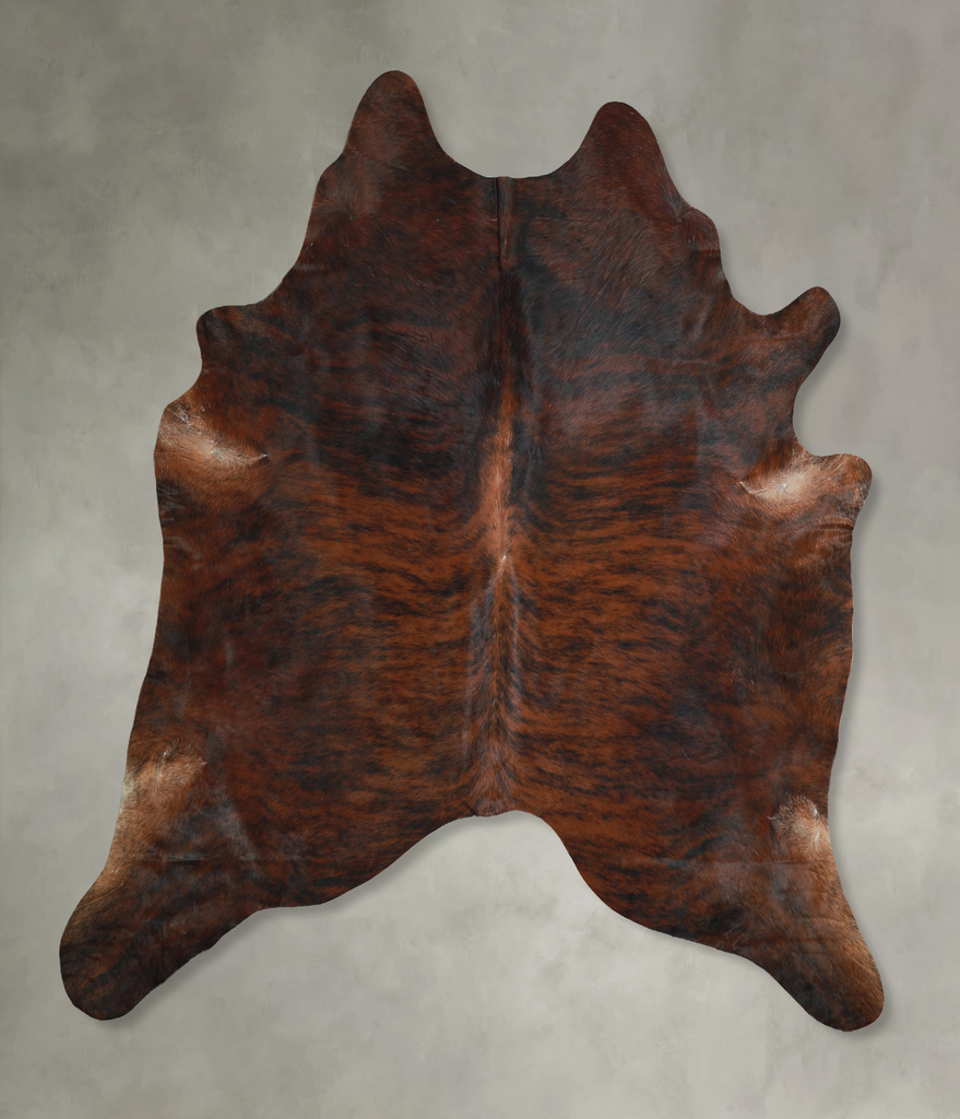 Dark Brindle XX-Large Brazilian Cowhide Rug 8'1"H x 7'11"W #A48808 by Hudson Hides