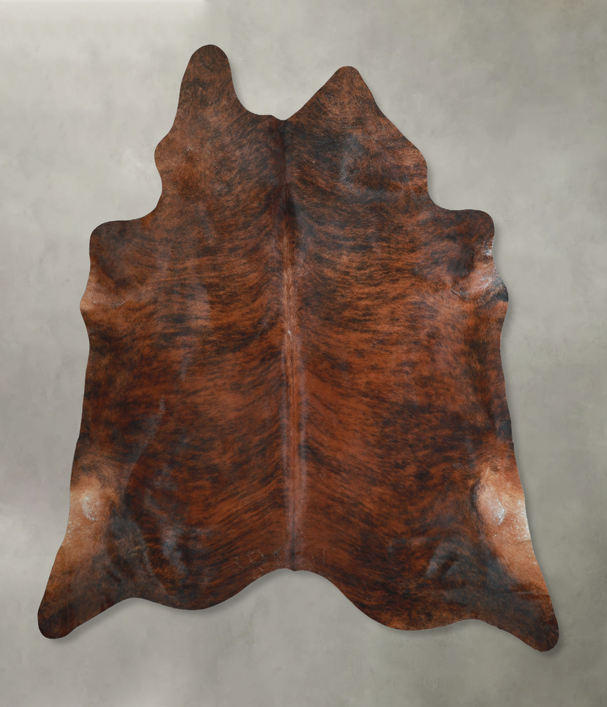 Dark Brindle XX-Large Brazilian Cowhide Rug 8'2"H x 7'4"W #A48809 by Hudson Hides