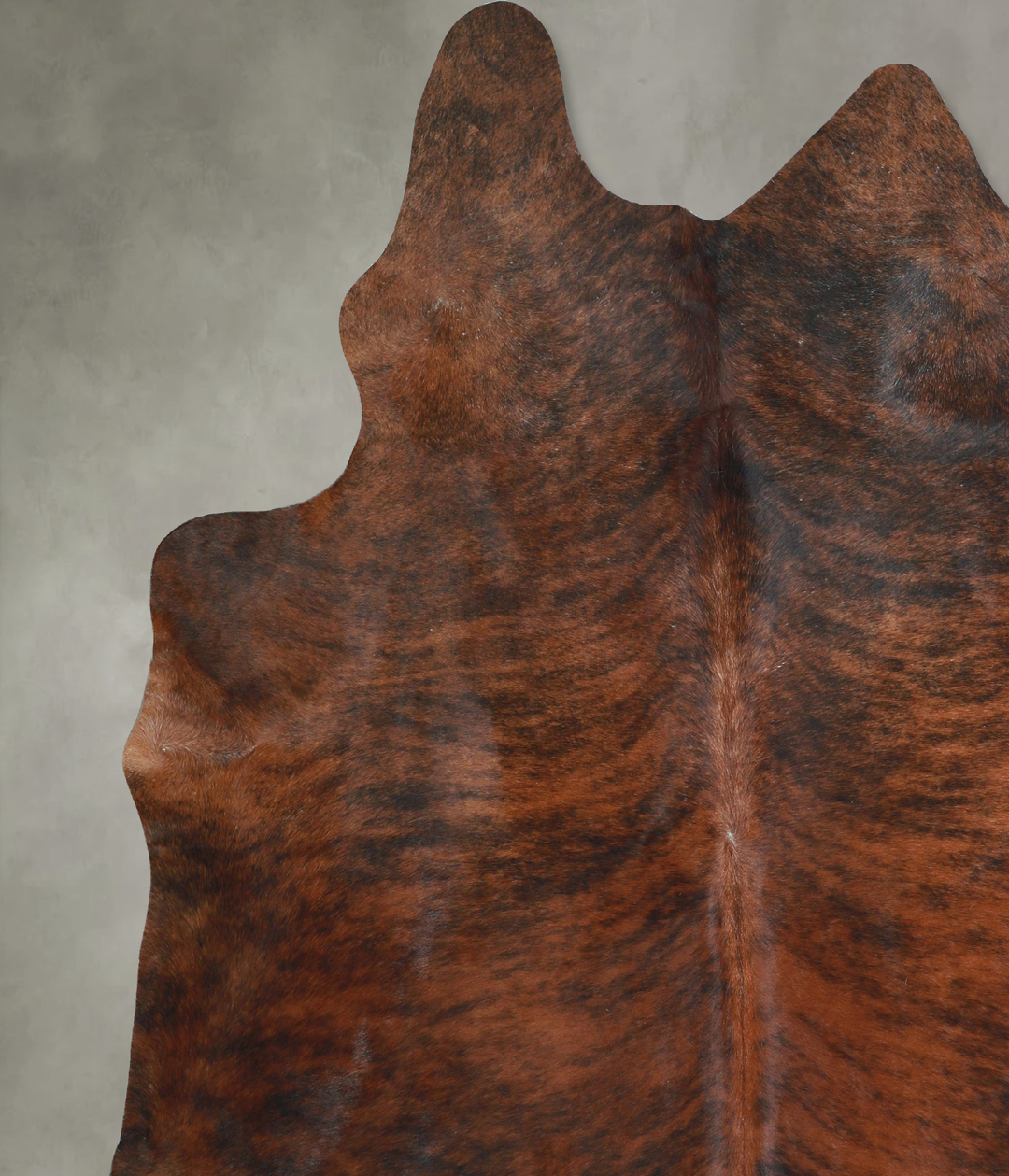 Dark Brindle XX-Large Brazilian Cowhide Rug 8'2"H x 7'4"W #A48809 by H