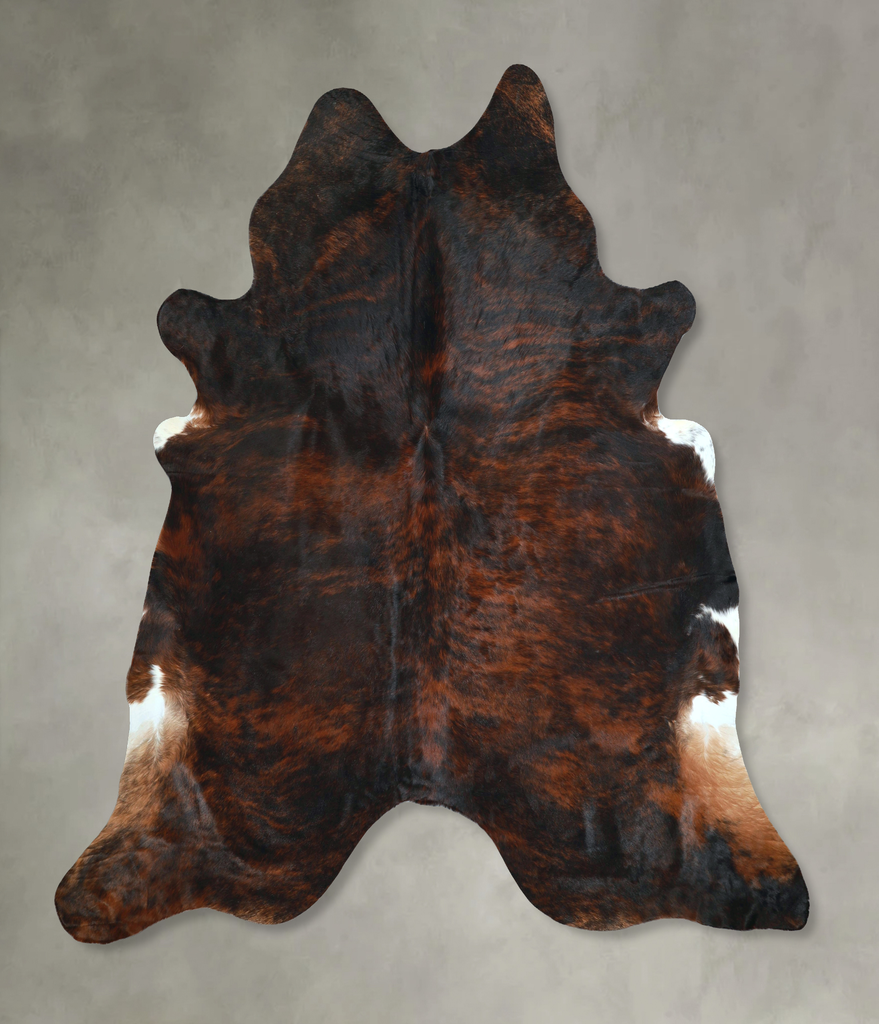 Dark Brindle XX-Large Brazilian Cowhide Rug 7'10"H x 7'6"W #A48810 by Hudson Hides