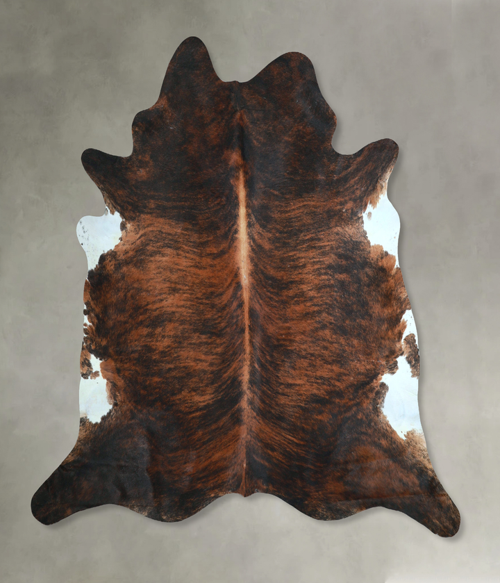 Dark Brindle XX-Large Brazilian Cowhide Rug 7'6"H x 7'7"W #A48811 by Hudson Hides