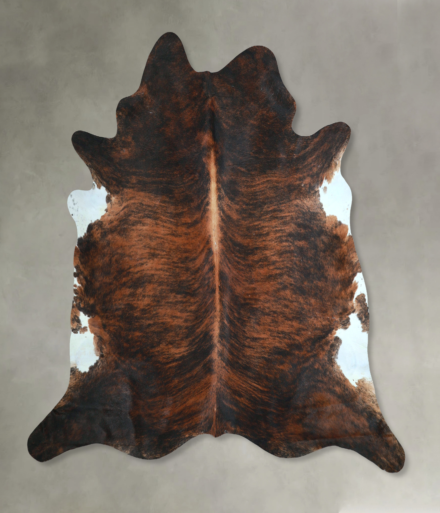 Dark Brindle XX-Large Brazilian Cowhide Rug 7'6"H x 7'7"W #A48811 by Hudson Hides