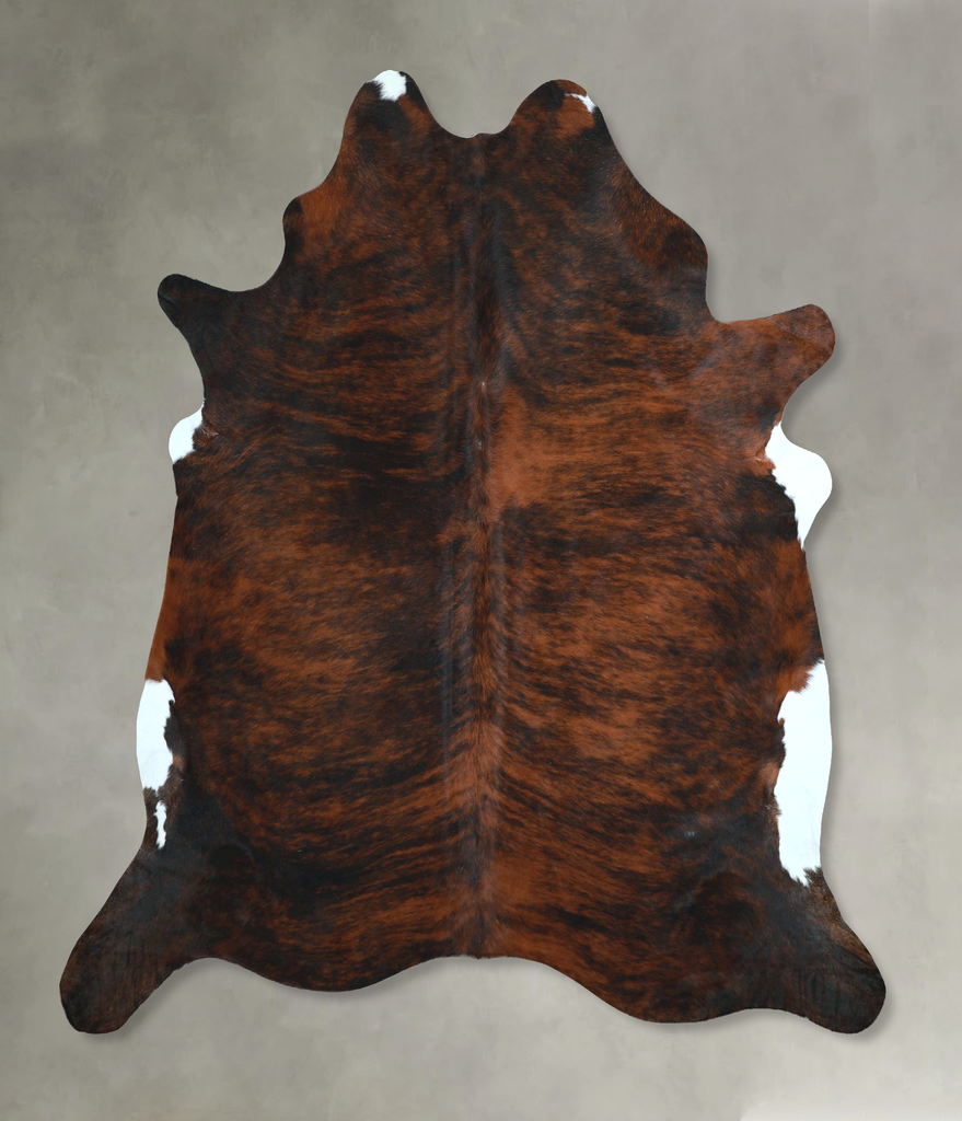 Dark Brindle XX-Large Brazilian Cowhide Rug 7'4"H x 6'10"W #A48812 by Hudson Hides