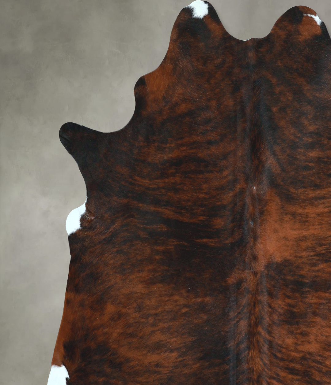 Dark Brindle XX-Large Brazilian Cowhide Rug 7'4"H x 6'10"W #A48812 by 