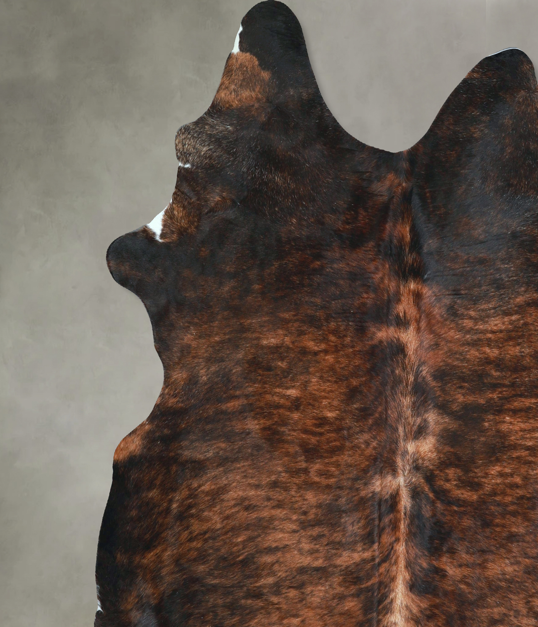 Dark Brindle XX-Large Brazilian Cowhide Rug 8'1"H x 7'4"W #A48814 by H