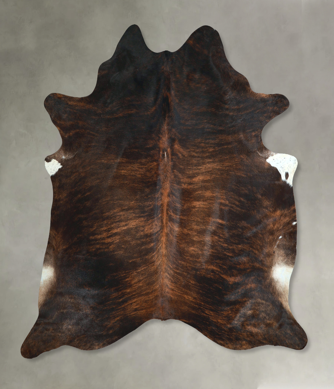 Dark Brindle XX-Large Brazilian Cowhide Rug 7'9"H x 7'2"W #A48815 by H