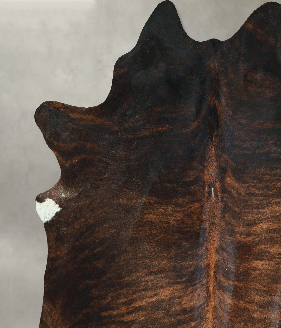 Dark Brindle XX-Large Brazilian Cowhide Rug 7'9"H x 7'2"W #A48815 by H