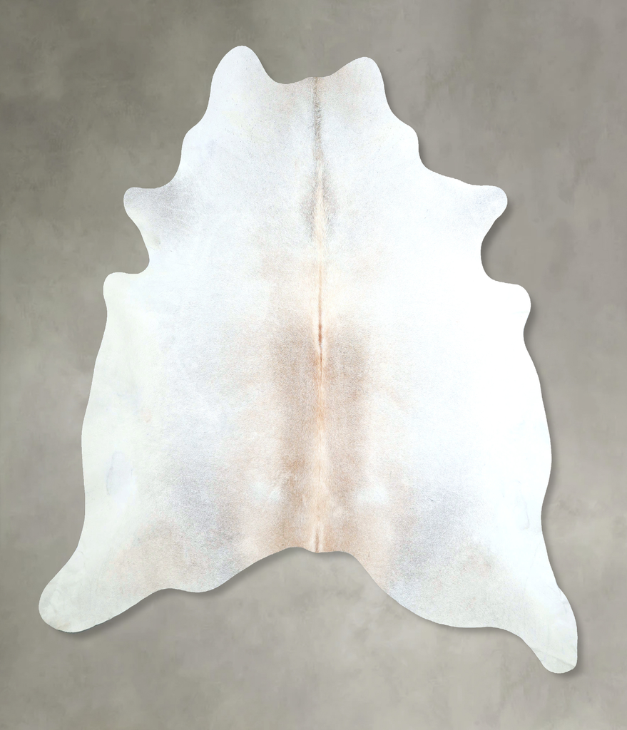 Grey with Beige X-Large Brazilian Cowhide Rug 7'1"H x 6'9"W #A48816 by Hudson Hides