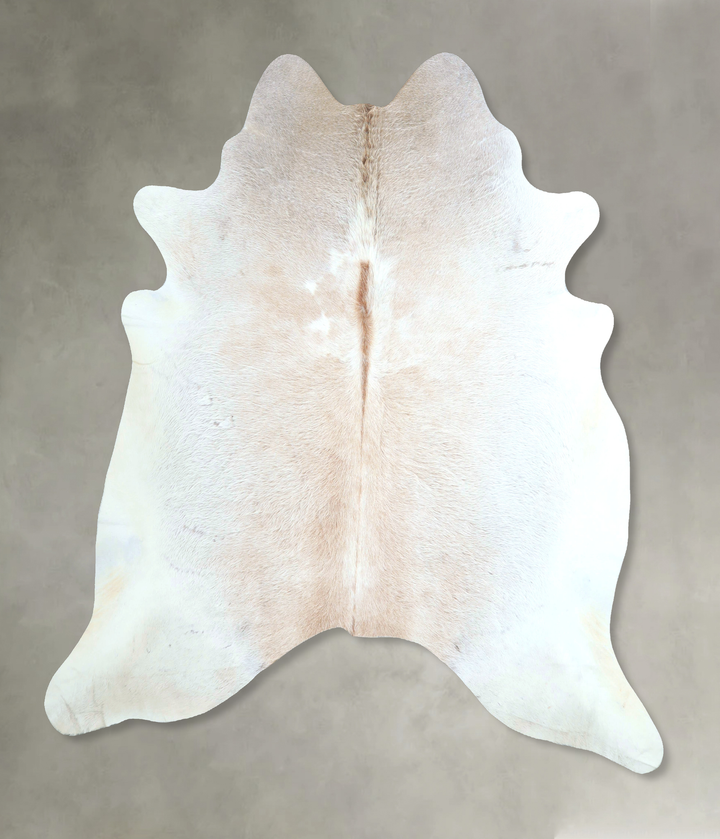 Grey with Beige X-Large Brazilian Cowhide Rug 7'3"H x 6'11"W #A48817 by Hudson Hides