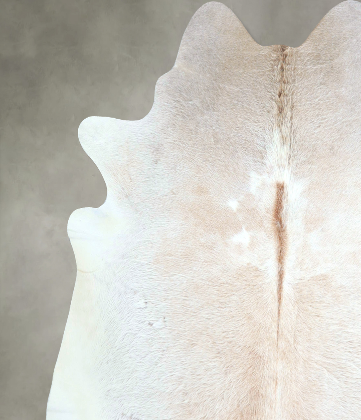 Grey with Beige X-Large Brazilian Cowhide Rug 7'3"H x 6'11"W #A48817 by Hudson Hides