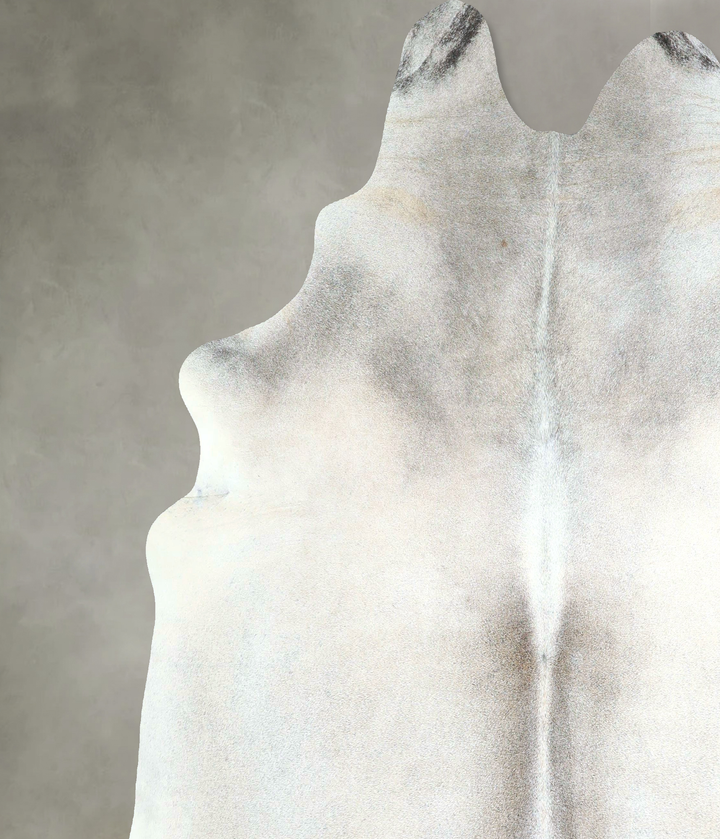 Grey with Beige XX-Large Brazilian Cowhide Rug 7'6"H x 6'11"W #A48819 by Hudson Hides