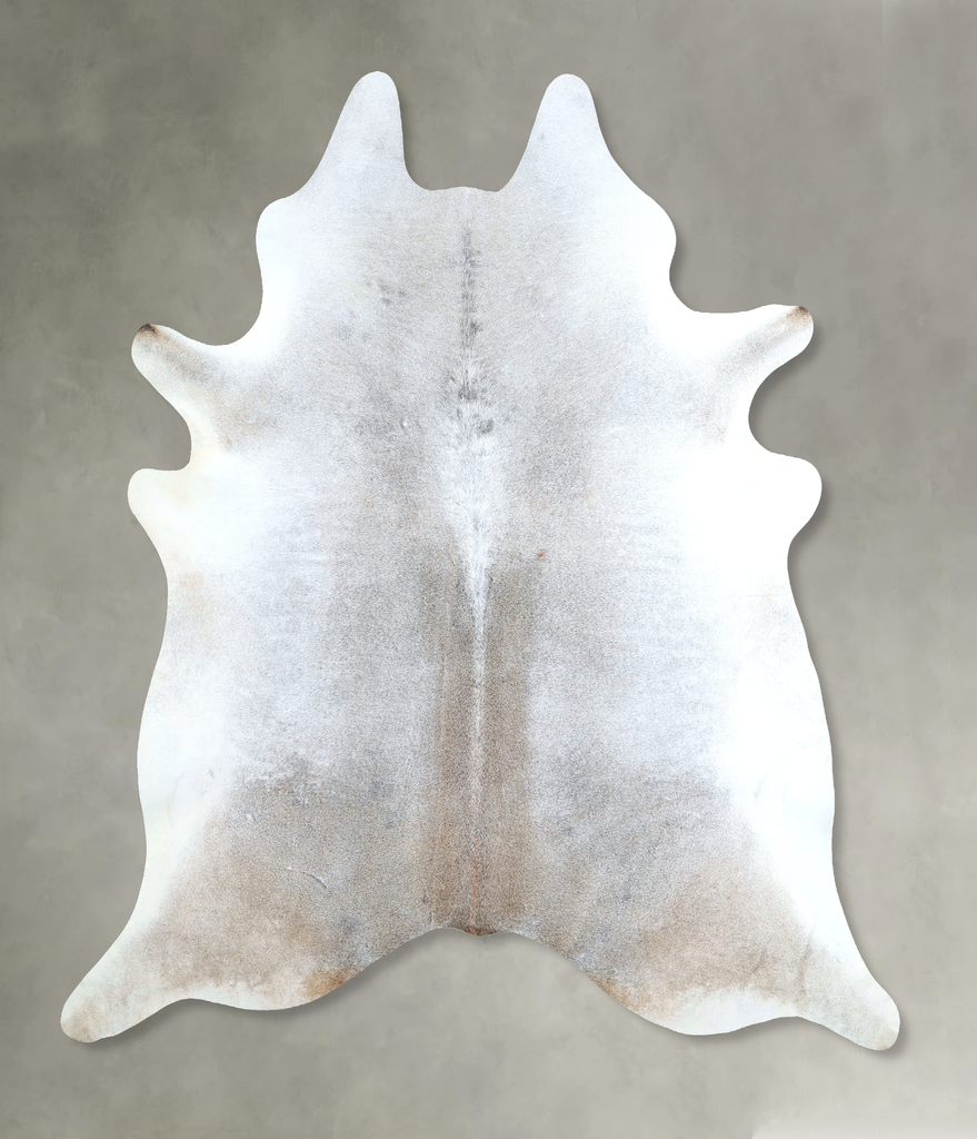 Grey with Beige XX-Large Brazilian Cowhide Rug 7'6"H x 6'10"W #A48820 by Hudson Hides